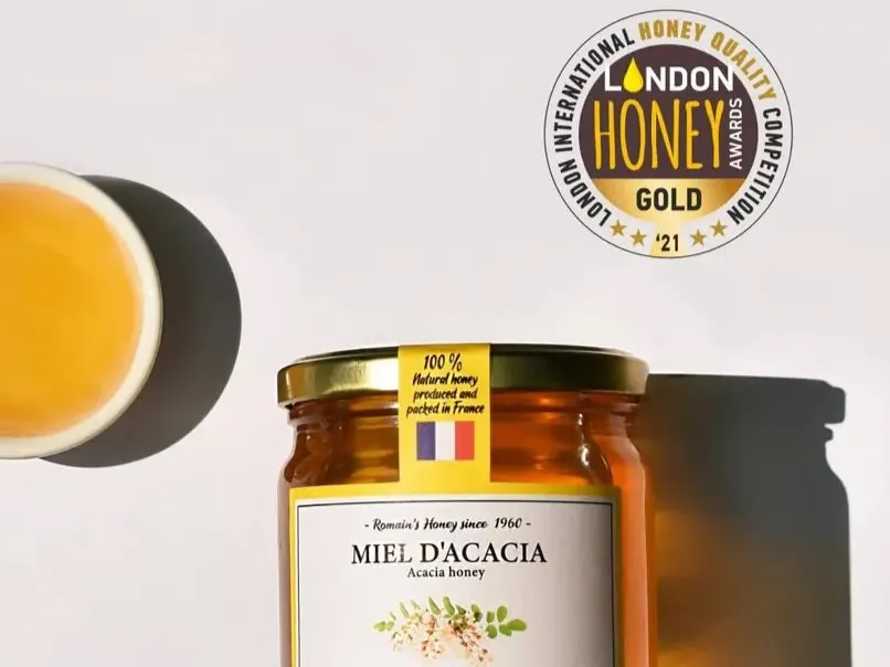 Romain’s Honey 金合歡蜂蜜與 2021 倫敦國際蜂蜜大賽黃金獎章