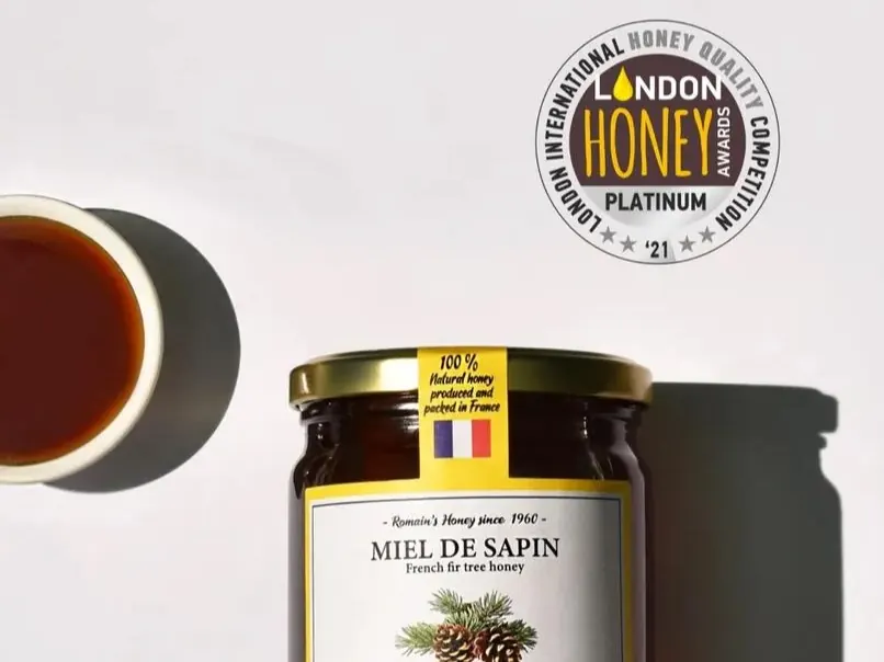Romain’s Honey 冷杉蜂蜜與 2021 倫敦國際蜂蜜大賽白金獎章